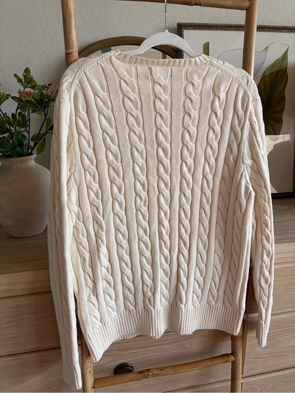 Polo by Ralph Lauren Men's Cream Cable-Knit Sweater Large - Picture 10 of 12